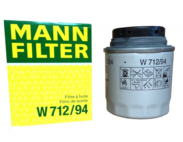 MANN Ölfilter W712/94 Audi Seat Skoda VW